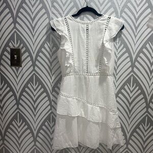 SHEIN White Ruffled Mini Dress